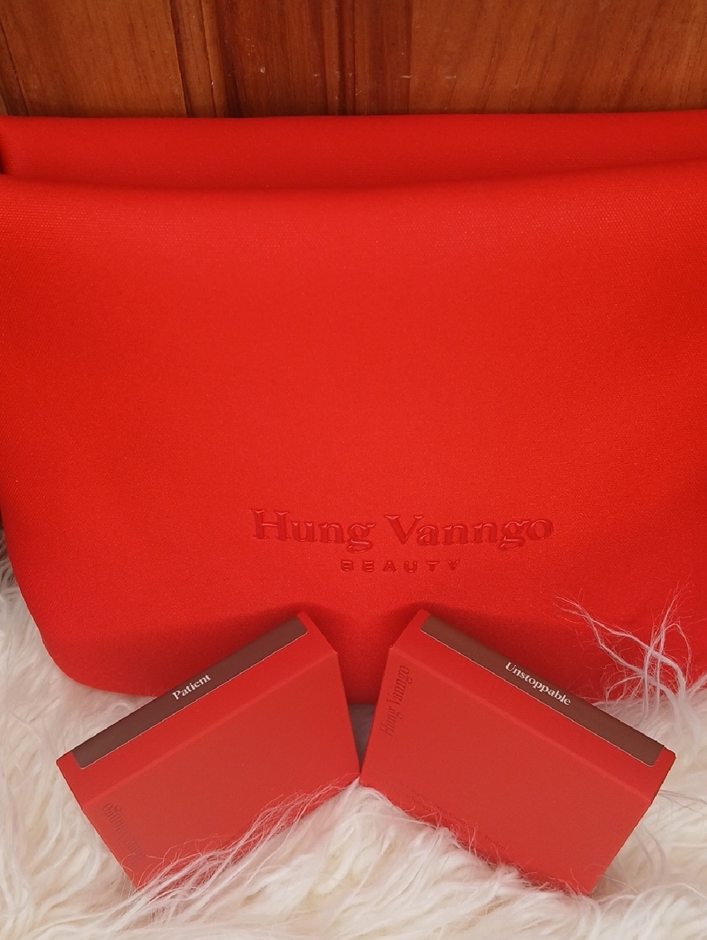 Hung Vanngo Translucent Bronzing Balm(2) & Red Makeup Bag